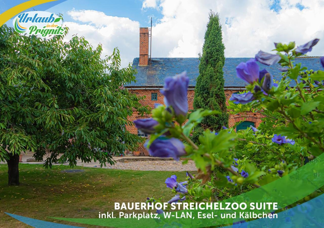Bauernhof-Streichel-Zoo-Kombi-Familien-Suite-Im-Wald-Am-See Gulow 외부 사진